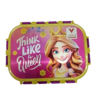 VIRTUE PEEK-A-BOO 2 PCS SET STAINLESS STEEL LUNCH BOX (QUEEN) - Pink, 18, 10, 15