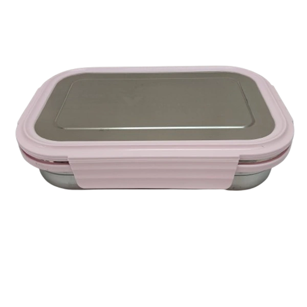 VIRTUE TIFFANY 2PC SET STAINLESS STEEL LUNCH BOX - Pink, 18, 8, 15