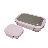 VIRTUE TIFFANY 2PC SET STAINLESS STEEL LUNCH BOX - Pink, 18, 8, 15
