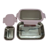 VIRTUE TIFFANY 2PC SET STAINLESS STEEL LUNCH BOX - Pink, 18, 8, 15