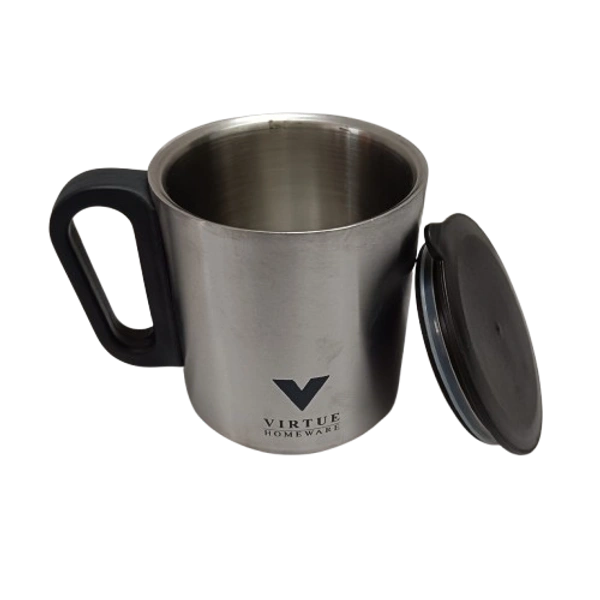 VIRTUE ENJOY BIG 300 ml STAINLESS STEEL MUG - Gray, 12, 10, 10