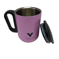 VIRTUE SPICE & SIP STAINLESS STEEL COFFEE MUG  - Pink, 10, 10, 8