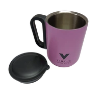VIRTUE SPICE & SIP STAINLESS STEEL COFFEE MUG  - Pink, 10, 10, 8