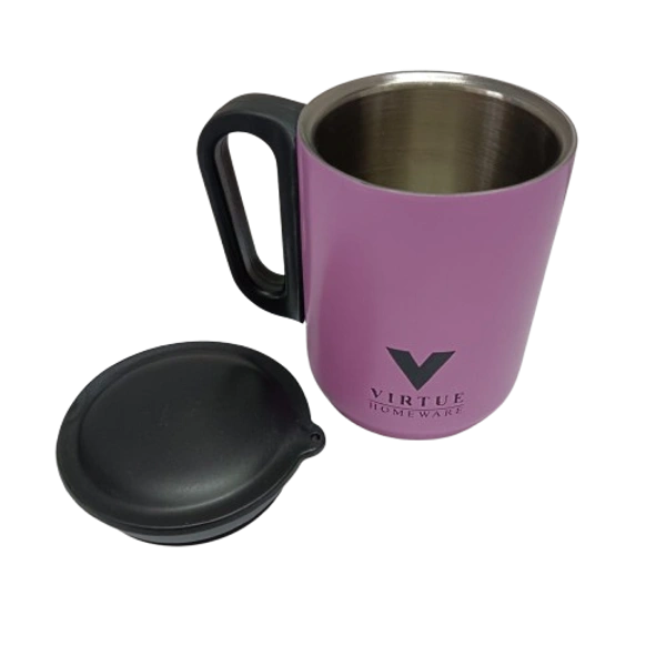 VIRTUE SPICE & SIP STAINLESS STEEL COFFEE MUG  - Pink, 10, 10, 8