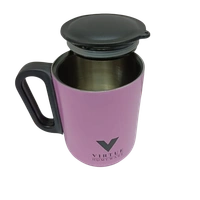 VIRTUE SPICE & SIP STAINLESS STEEL COFFEE MUG  - Pink, 10, 10, 8