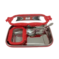 VIRTUE ECO-ME JUMBO 2PC SET STAINLESS STEEL LUNCH BOX - Red, 18, 8, 14