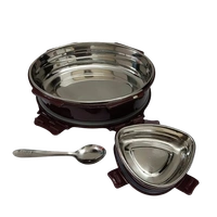 VIRTUE HOT MATE STAINLESS STEEL INSULATED LUNCH BOX - Brown Bramble, 18, 8, 14