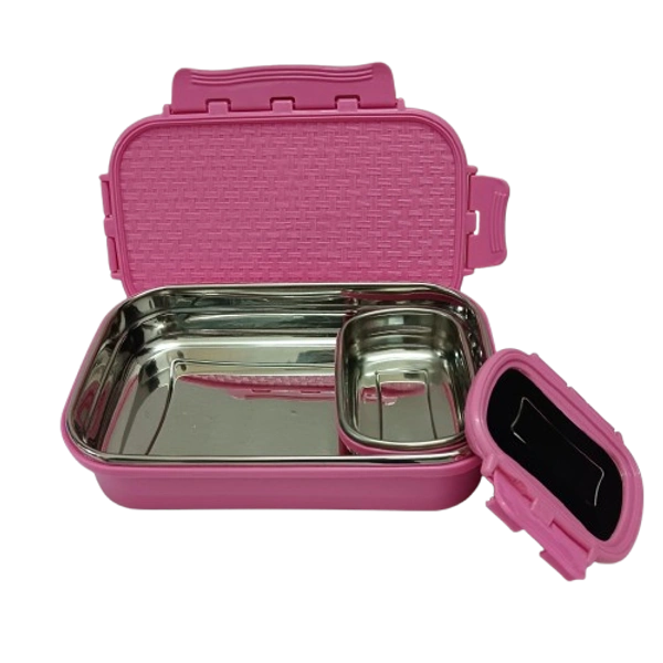 VIRTUE MAGNUM JUMBO STAINLESS STEEL INSULATED LUNCH BOX - Pink, 18, 8, 12