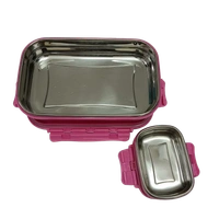VIRTUE MAGNUM JUMBO STAINLESS STEEL INSULATED LUNCH BOX - Pink, 18, 8, 12