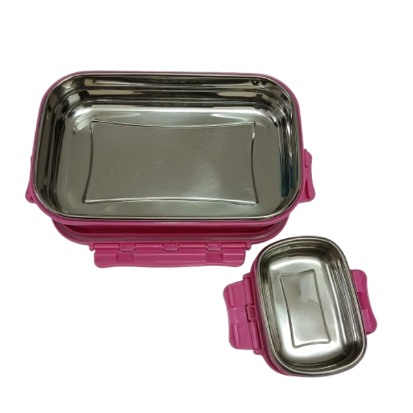 VIRTUE MAGNUM JUMBO STAINLESS STEEL INSULATED LUNCH BOX - Pink, 18, 8, 12