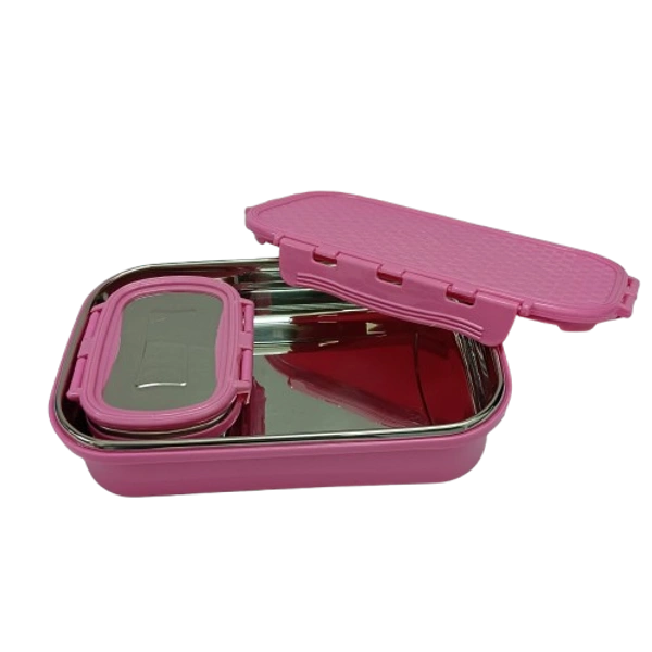 VIRTUE MAGNUM JUMBO STAINLESS STEEL INSULATED LUNCH BOX - Pink, 18, 8, 12
