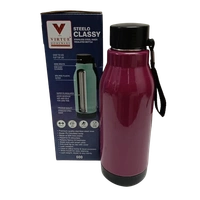 VIRTUE STEELO CLASSY 600 ML STAINLESS STEEL BOTTLE - Melanzane, 8, 24, 8