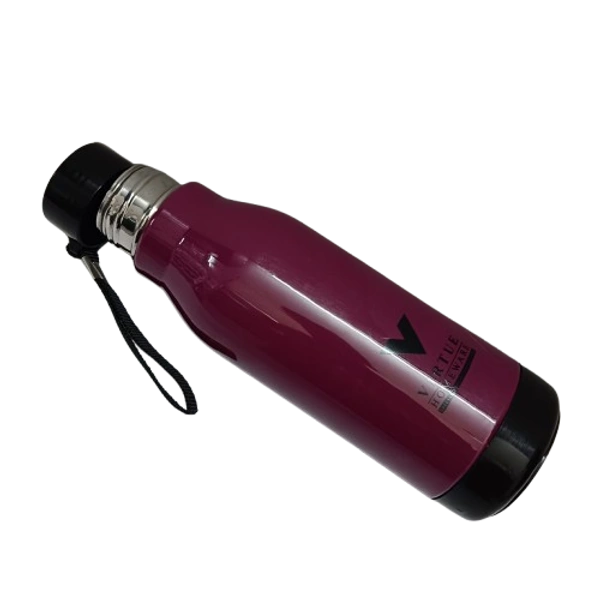 VIRTUE STEELO CLASSY 600 ML STAINLESS STEEL BOTTLE - Melanzane, 8, 24, 8