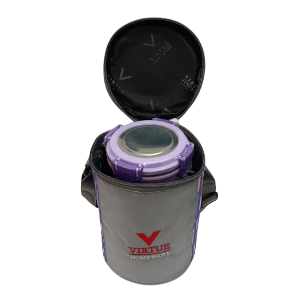VIRTUE SUPER LIFESTYLE 3 CONTAINER LUNCH BOX - French Lilac, 15, 21, 15