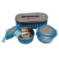 VIRTUE SUPER LIFESTYLE 2 CONTAINER LUNCH BOX - Blue Violet, 22, 8, 12