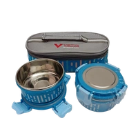 VIRTUE SUPER LIFESTYLE 2 CONTAINER LUNCH BOX - Blue Violet, 22, 8, 12