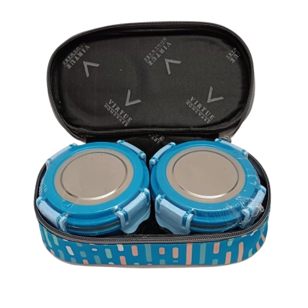 VIRTUE SUPER LIFESTYLE 2 CONTAINER LUNCH BOX - Blue Violet, 22, 8, 12