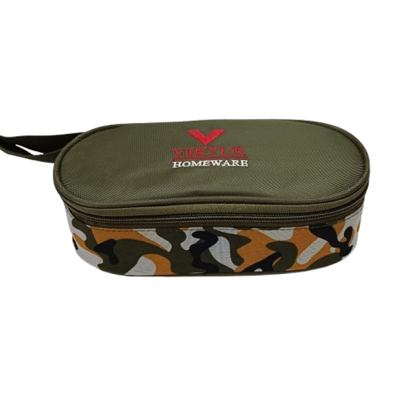 VIRTUE SUPER PRIME 2 PC STAINLESS STEEL LUNCH BOX - Hippie Green, 22, 7, 14