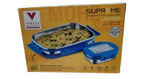 VIRTUE SUPREME JUMBO 2 PCS STAINLESS STEEL LUNCH BOX - Blue, 21, 7, 14