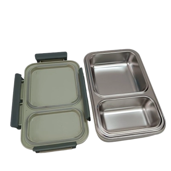 VIRTUE FUN FOOD 2 PARTITION STAINLESS STEEL LUNCH BOX - Siam, 20, 7, 15