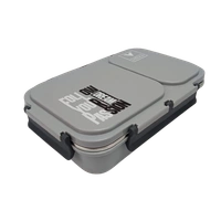 VIRTUE FUN FOOD 2 PARTITION STAINLESS STEEL LUNCH BOX - Gray, 20, 7, 15