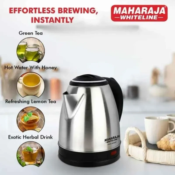 MAHARAJA WHITELINE VIVA SMART 1.5LITRE ELECTRIC KETTLE 1500 WATT - Gray, 30, 30, 25