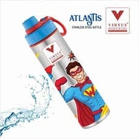 VIRTUE ATLANTIS STAINLESS STEEL BOTTLE FOR KIDS 800 ML - Blue, 10, 25, 10