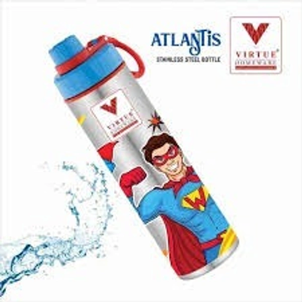 VIRTUE ATLANTIS STAINLESS STEEL BOTTLE FOR KIDS 800 ML - Blue, 10, 25, 10