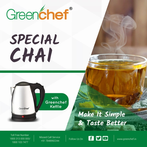 GREENCHEF SS ELECTRIC KETTLE SWIFT 1.5L - Gray