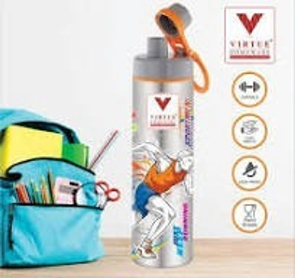 VIRTUE ATLANTIS STAINLESS STEEL BOTTLE FOR KIDS 800 ML - Gray, 10, 25, 10
