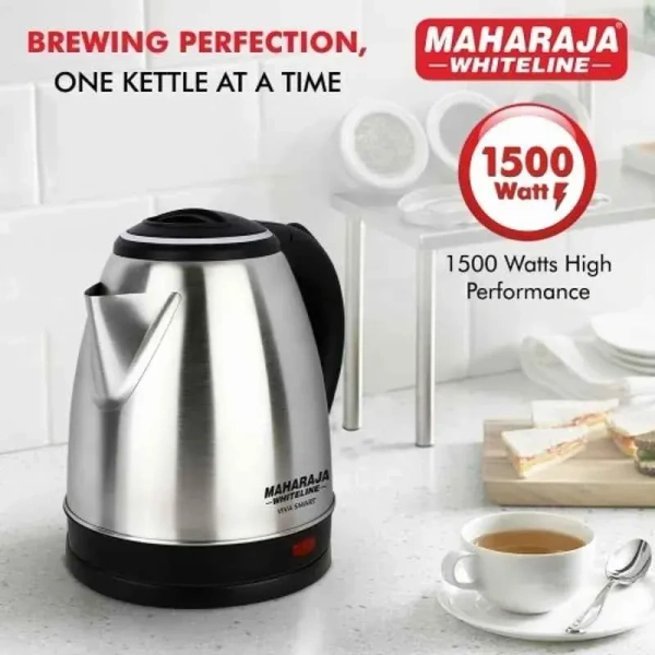 MAHARAJA WHITELINE VIVA SMART 1.5LITRE ELECTRIC KETTLE 1500 WATT - Gray, 30, 30, 25