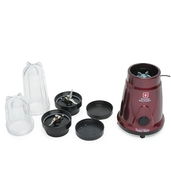 SWISS MILITARY Nutri Mate Blender 500 Watt - Red, 28, 22, 20