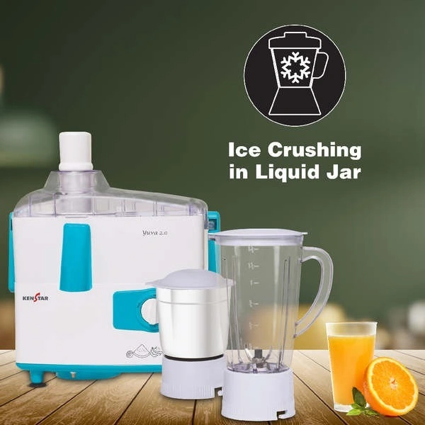 KENSTAR YUVA 2.0 500-WATT JUICER MIXER GRINDER - White, 30, 30, 18
