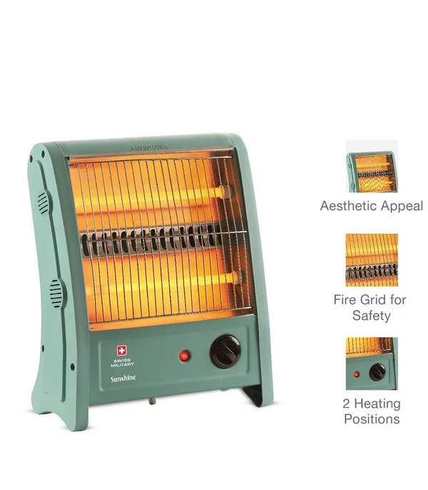 SWISS MILITARY SUNSHINE QUARTZ ROOM HEATER  - Green, 26, 33, 12