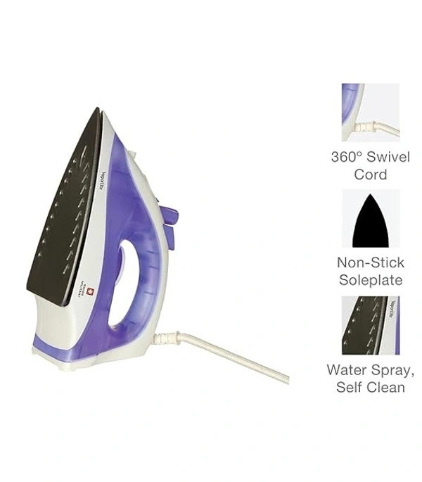 SWISS MILITARY VAPORLITE STEAM IRON 2000W - Purple, 29, 14, 16.5