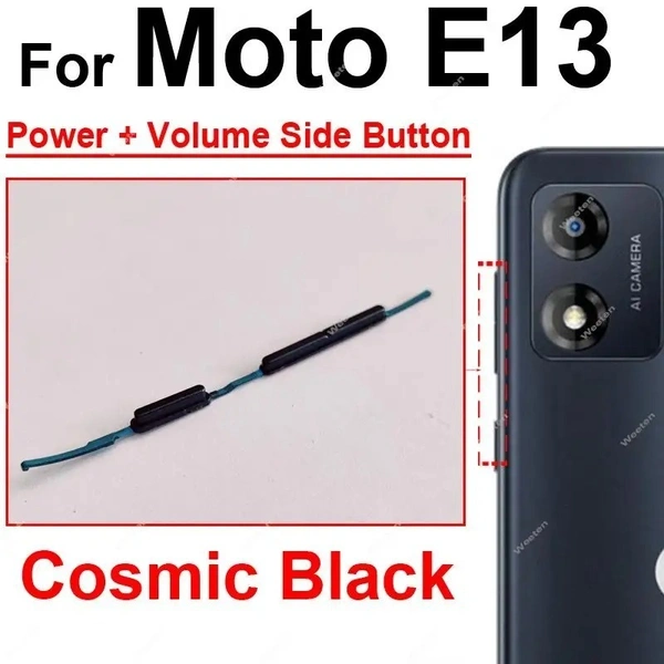 Motorola For Motorola Moto E13 On Off Power Volume Up Down Keys Side Button Keypad Parts