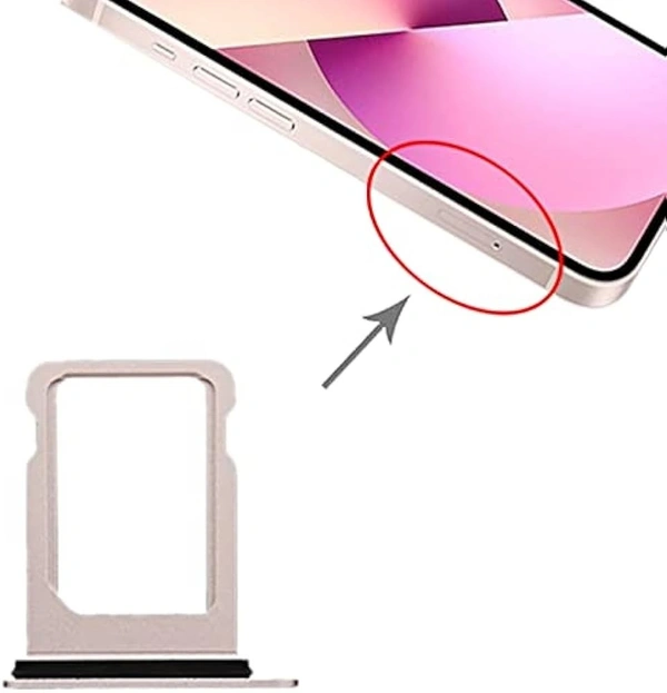 Apple For iPhone 13 Pro Max Sim Card Holder Slot Nano Sim Tray Replacement (Gold)