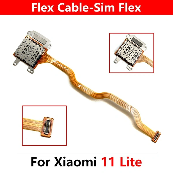 Xioami For Xiaomi MI 11 Lite Sim Card Reader Holder Connector Flex Cable