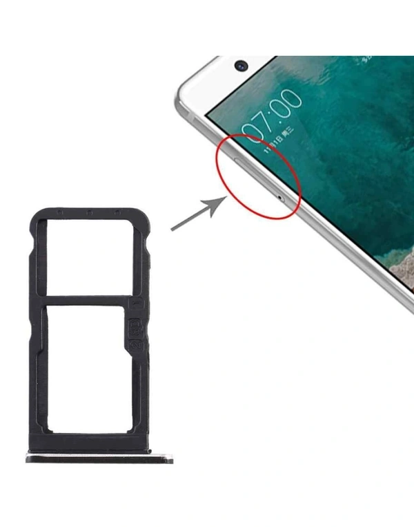 Nokia For Nokia 7 Sim Card Slot Reader Tray Holder Slot (Black)