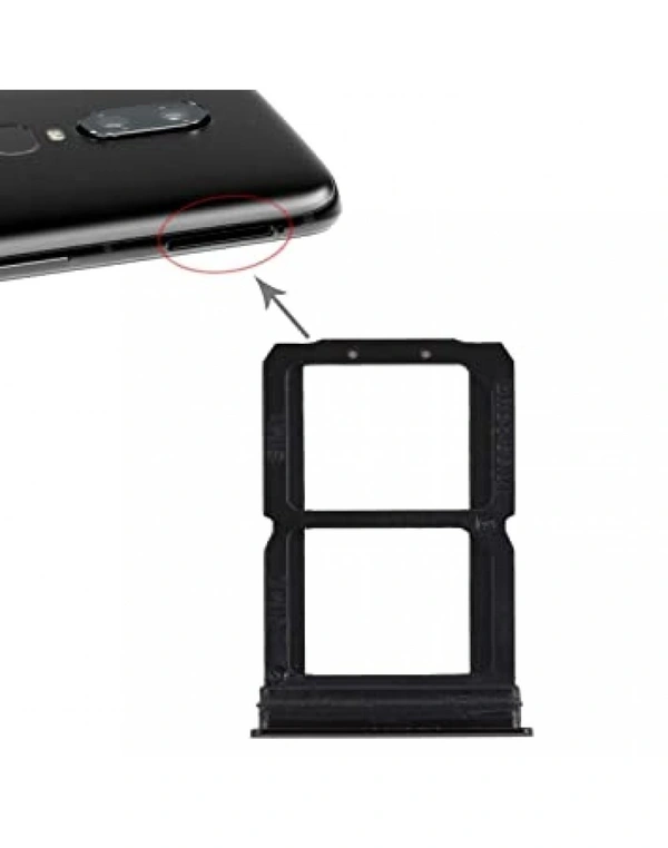 OnePlus For OnePlus 6T Sim Card Tray Holder Slot Outer Black