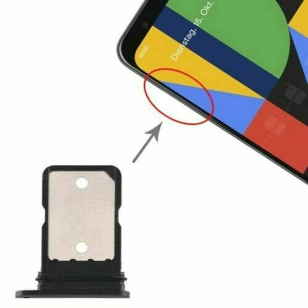 Google For Google Pixel 4a 5G Single Sim Card Tray Holder - Black