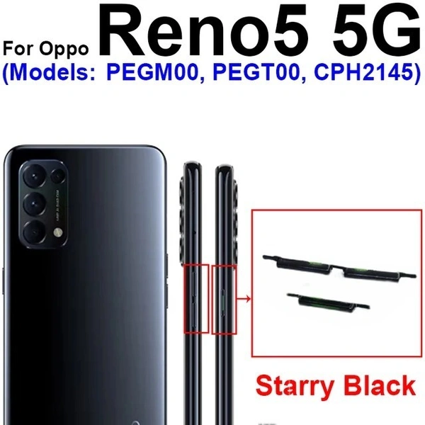 Oppo For OPPO Reno 5 5G On Off Power Volume Up Down Keys Side Button Keypad Part