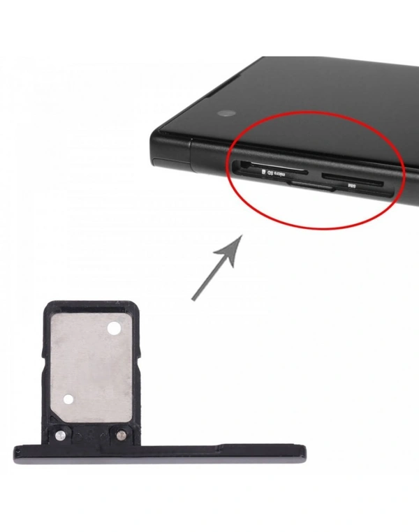 Sony For Sony Xperia XA1 Ultra / Xperia XA1 Sim Card Tray Holder Sim Tray Slot (Black)