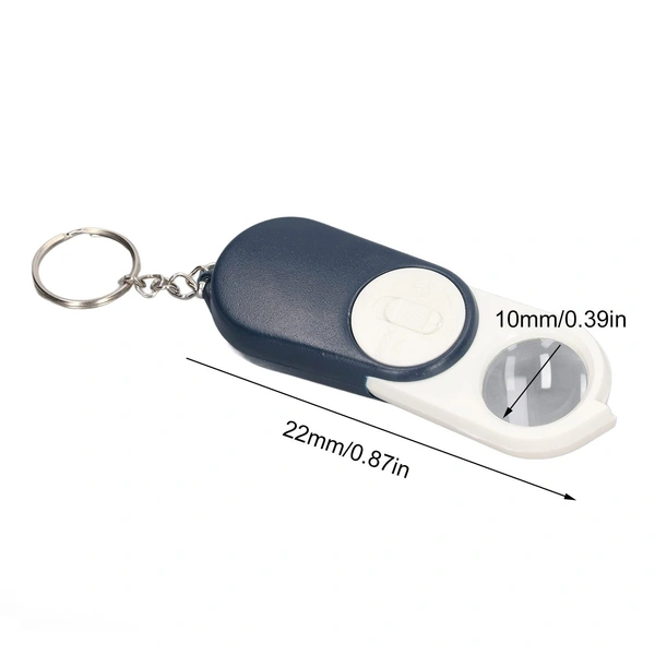 isparehub Mini Pocket Magnify Glass 10X Magnifying  W / Light Mini Illuminated