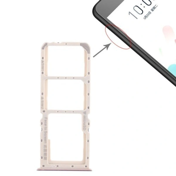 Oppo For Oppo F19 Pro Sim Card Tray Holder Memory SD Slot Outer (Silver)