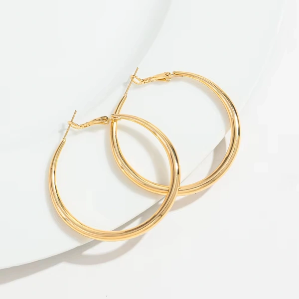  Minimal Circular Hoop Earrrings - Free Size