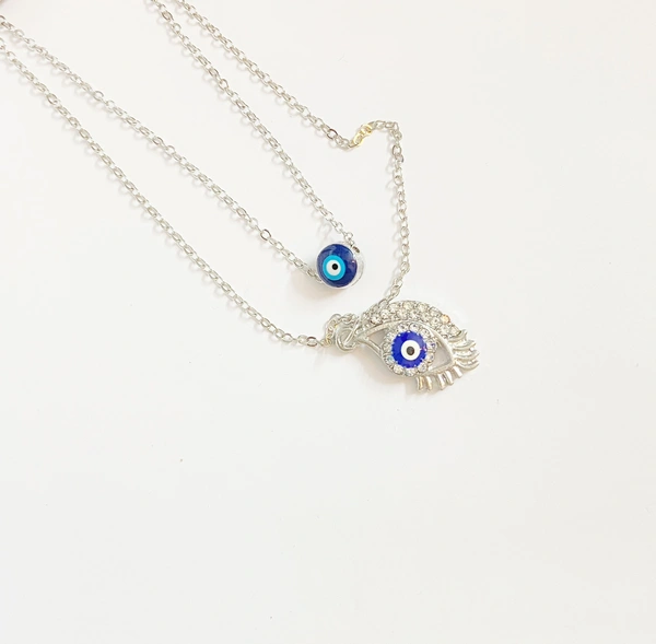Evil Eye Multi-Layered Necklace - Free Size