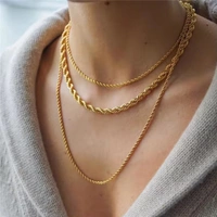 Gold Twisted Link Chain 