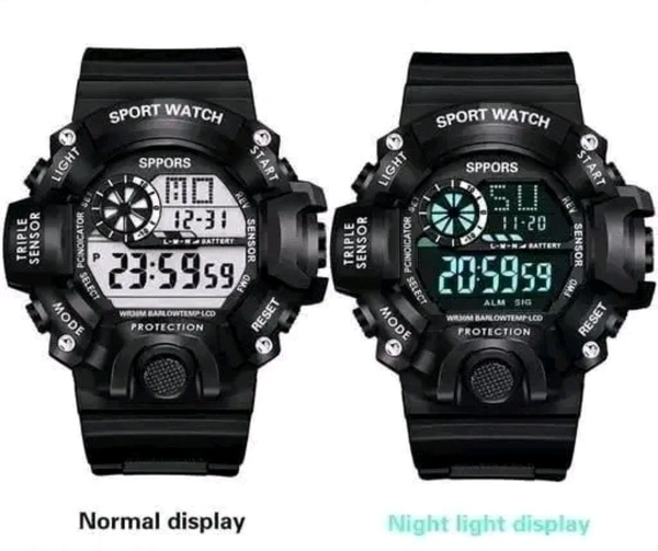 Digital Unisex Watch  - Black