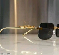 Men's Gold Alloy Glasses 